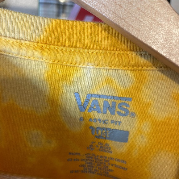 Vans custom one of one spiral reverse dye yellow men’s size large - Picture 3 of 5